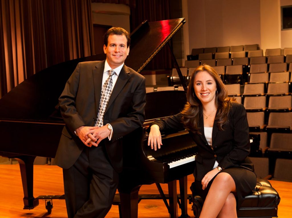 Latin American pianists Dr. Fabiana Claure and Dr. William Villaverde